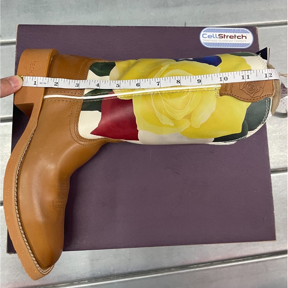 Twisted X Rose Printed‎ Western Boots Womens 7 B Leather Tech - Picture 12 of 12